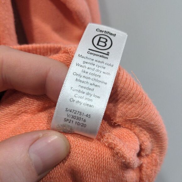 Athleta Womens Mindset Tulip Hem Pullover Sweater Size XL Peach Athleisure - Picture 7 of 11